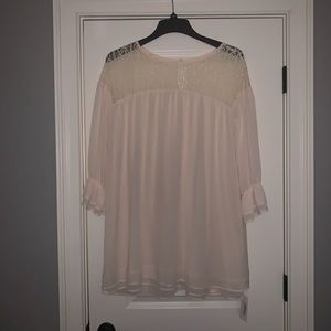 Boutique Maternity Lace Dress w Puffed Sleeves